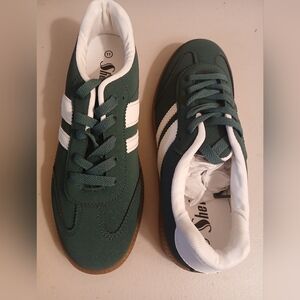 Green and White Sneakers